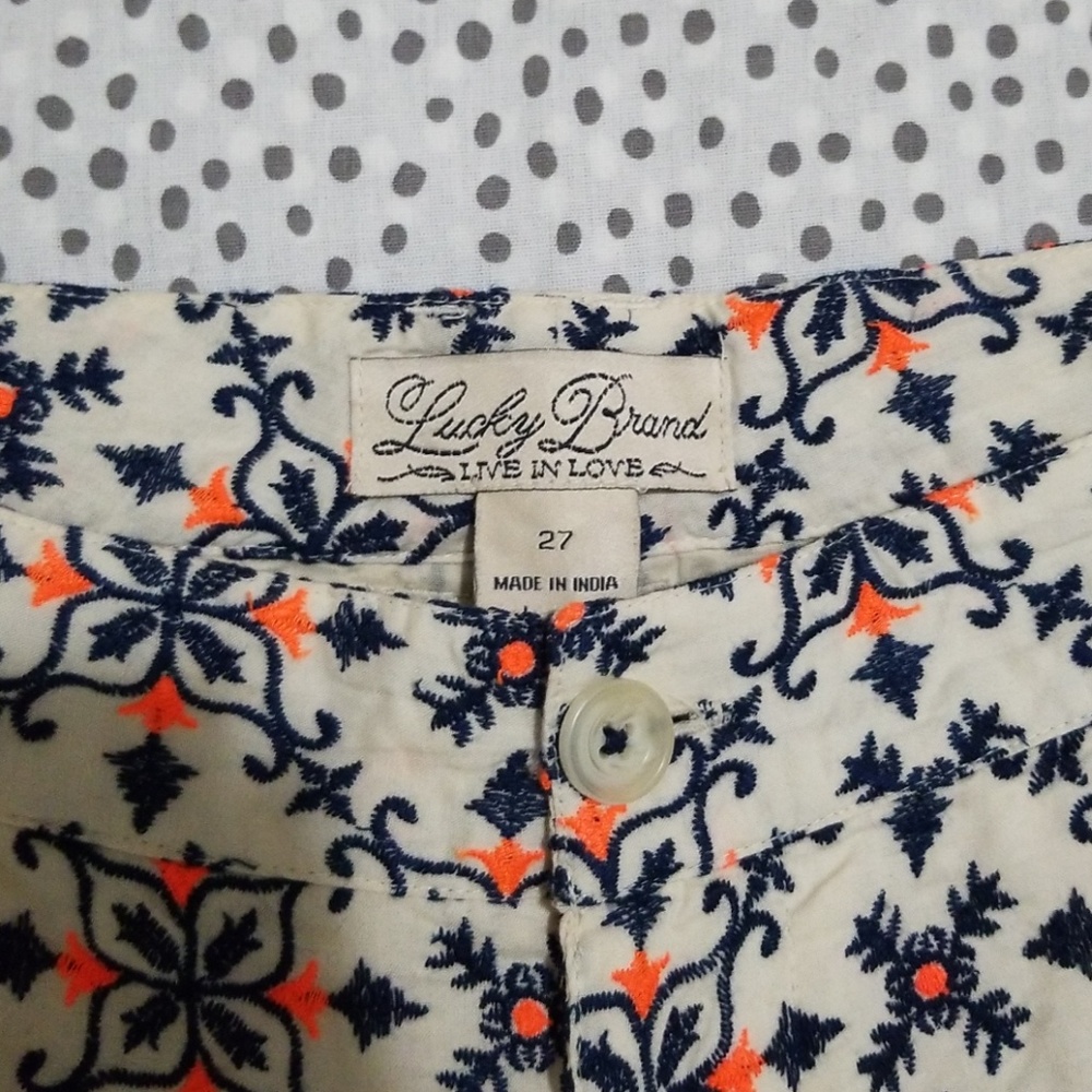 Lucky brand embroided shorts